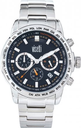 VISETTI Traveller Multifunction Stainless Steel Bracelet TI-674SB