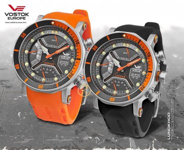 Vostok Europe LUNOKHOD 2 Chronograph black rubber TM36036205189