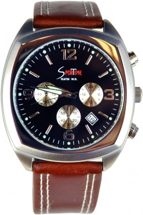 Sportime Brown Leather Strap TMG61185