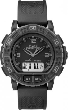 TIMEX Expedition Shock Black Rubber Strap TW4B00800
