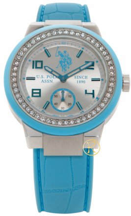 U.S. POLO Glamour Light Blue Rubber Strap USP5046AQ