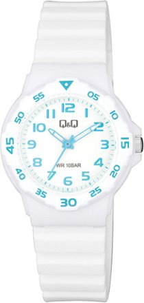 Q&Q V07A004VY Kids White Rubber Strap