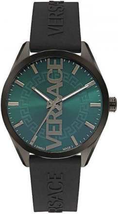Versace V-Vertical Black Rubber Strap VE3H00322