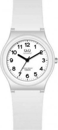 Q&Q White Rubber Strap VP46J821