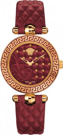 Versace Women's  Vanitas Micro Analog Display Swiss Quartz Red Watch VQM030015
