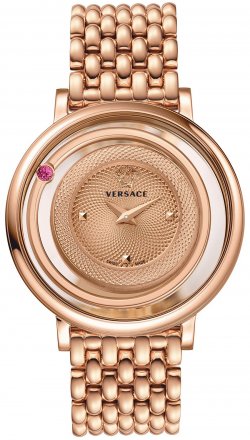 Versace Women's  Venus Red Topaz Rose-Gold IP Stainless Steel Watch VQV090015