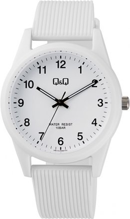 Q&Q White Rubber Strap VS12J006Y