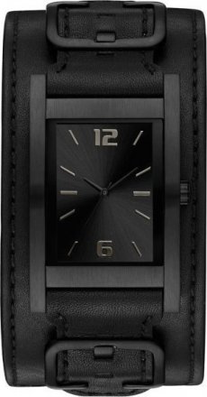 GUESS Black Leather Strap W1165G2