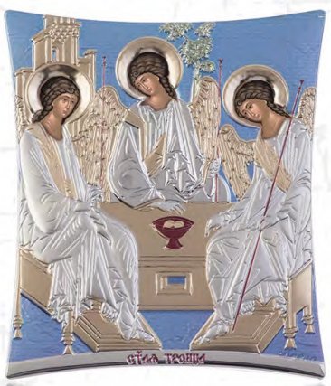 Αγία Τριάδα ασημένια 00105-0908 4,5cm x 5,5cm