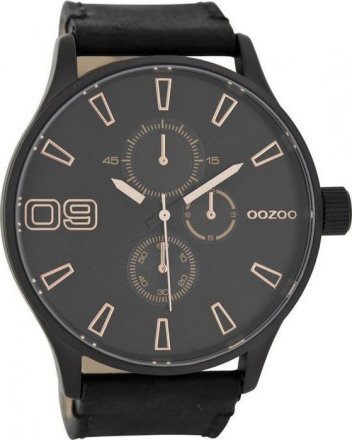 Oozoo Black Leather Strap C7249