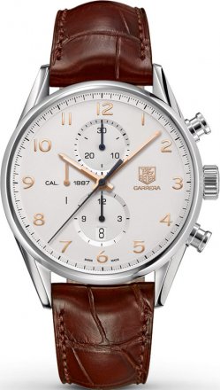 TAG Heuer Carrera 1887 Silver Dial Brown Strap CAR2012.FC6236