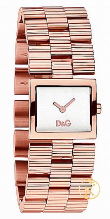 D&G Rose Gold Check Stainless Steel Ladies DW0341
