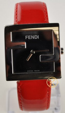 Fendi red leather strap