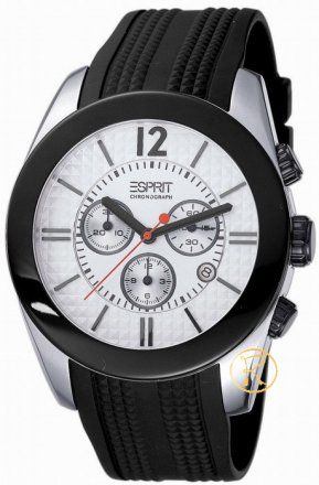 ESPRIT Grand Victory Chronograph Black Rubber Strap  ES102231002