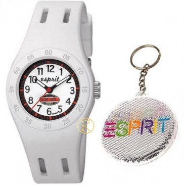 ESPRIT Fun Racer White Rubber Strap  ES103464005