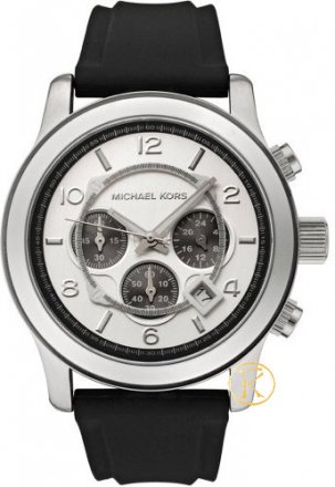 MICHAEL KORS Chronograph Black Rubber Strap  MK8100