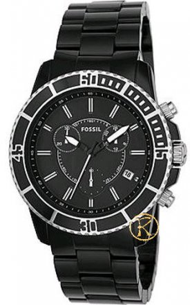 FOSSIL Chronograph Black Plastic Bracelet  CH2623