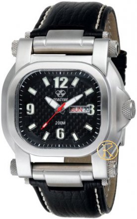 REACTOR Men's Photon Carbon Fiber Dial Leather Watch 78201