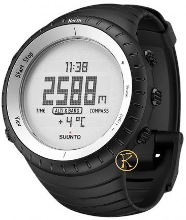 SUUNTO CORE Glacier Gray Black Elastomer Strap SS016636000