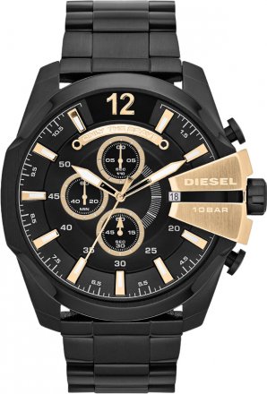 DIESEL Mega Chief Black Stainless Steel Chronograph DZ4338