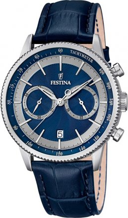 Festina Blue Leather Strap F16893/6