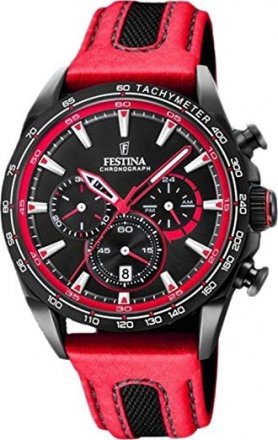 FESTINA Red Leather Chronograph F20351/6