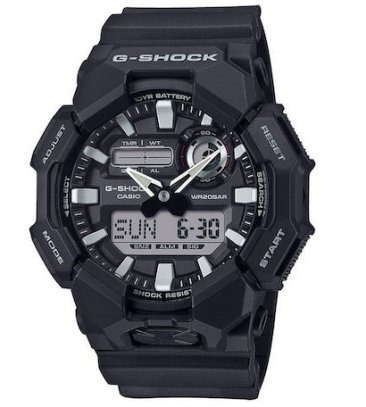 CASIO G-Shock Black Rubber Strap GA-010-1AER