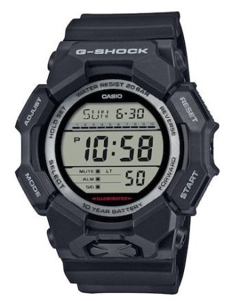 CASIO G-Shock Black Rubber Strap GD-010-1ER