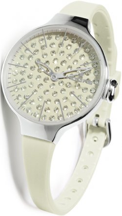 Hoops Cherie Diamond White Rubber Strap 2483LD-01