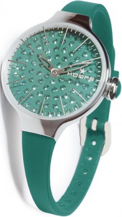 HOOPS Cherie Diamond Green Rubber strap 2483LD05
