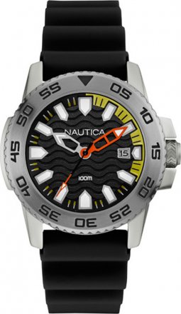 Nautica Black Rubber Strap NAI12526G