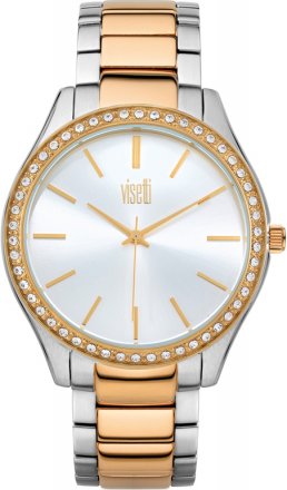 VISETTI Two Tone Stainless Steel Bracelet PE-978SGW
