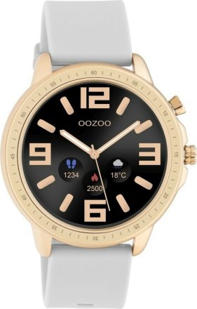 Oozoo Smartwatch White Rubber Strap Q00323