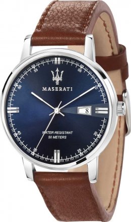 MASERATI Eleganza Brown Leather Strap R8851130003