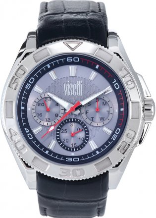 Visetti Black Leather Strap SN-724-1SB