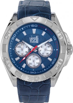 Visetti Casino Royal Series Blue Leather Strap SN-724-1SN