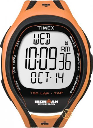 Timex Ironman Tap Screen Orange Rubber Strap T5K254