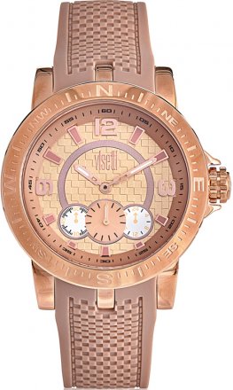 VISETTI Quartet Series Beige Rubber Strap TI-757RD