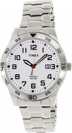 Timex Mens Fieldstone Way Silver Steel Bracelet Watch TW2P61400