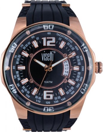 VISETTI Grand Prix Black Rubber Chronograph WL-667RB