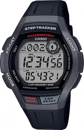 CASIO Collection Black Rubber Strap WS-2000H-1AVEF