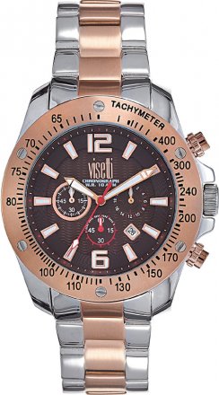 VISETTI Atlantic Two Tone Stainless Steel Chronograph ZE-573SRK