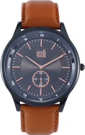 VISETTI Glorious Brown Leather Strap ZE-625BK