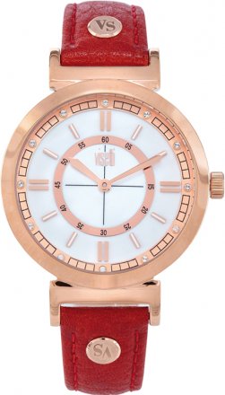 VISETTI Ladies Red Leather Strap ZT-902RDR