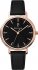 PIERRE LANNIER Rose Gold Black Leather Strap 092L933