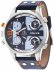 POLICE Copperhead Multifunction Blue Leather Strap 14374JS-03