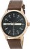 3GUYS Gold Brown Leather Strap 3G50027