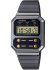 CASIO Vintage Chronograph Black Stainless Steel Bracelet A-100WEGG-1A2EF