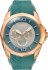 Vogue Candy Rose Gold Green Rubber Strap 17010.5