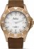 Colori Rose Gold Brown Leather Strap COL354